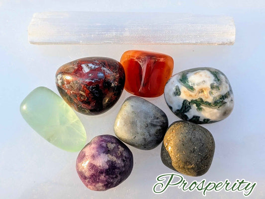 Prosperity Pathway Purpose Pouch – Chakra Crystals for Abundance, Success & Growth